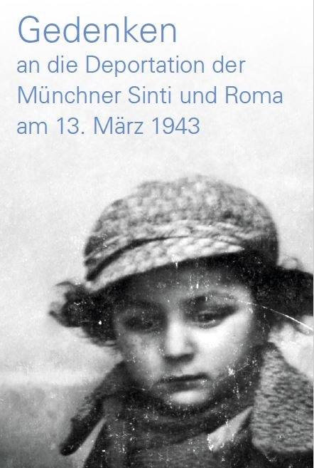 Detail des Flyers zum Gedenken an die Deportation der Münchner Sinti und Roma am 13. März 1943 ©Landeshauptstadt München