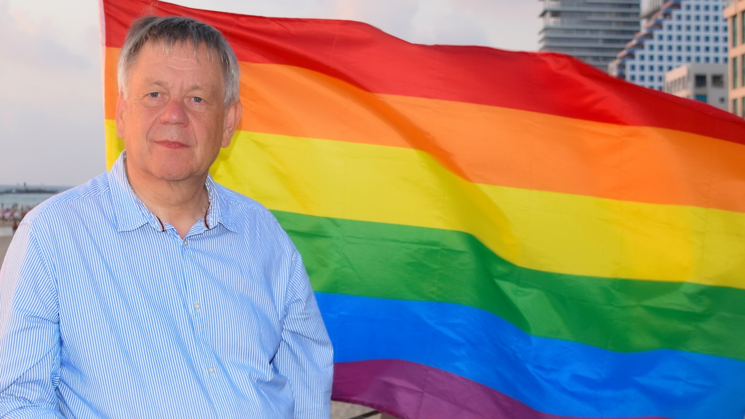 Foto: Karl Freller beim CSD in Tel Aviv, Foto: privat