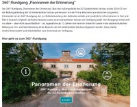 Digitaler 360°-Rundgang „Panoramen der Erinnerung“ auf der Webseite der KZ-Gedenkstätte Dachau verfügbar