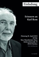 Erinnerungsabend an Karl Rom