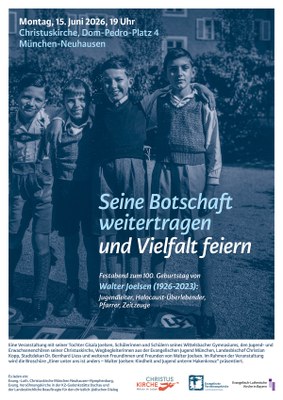 Festabend zum 100. Geburtstag von Shoah-Überlebenden und Zeitzeugen Walter Joelsen am 15.6.
